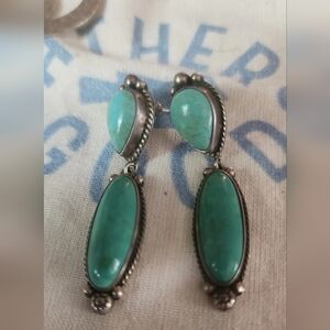Turquoise and Sterling Silver Earrings